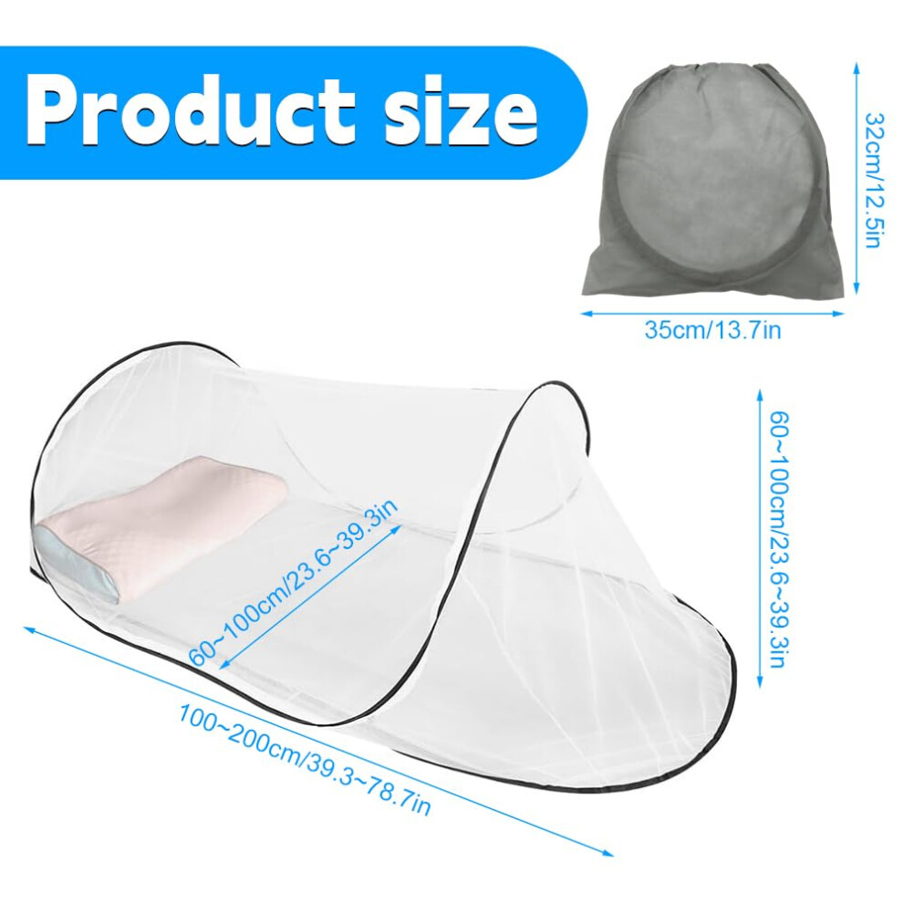Kqwvz Foldable Mosquito Net Pop Up Mosquito Nets 200X80x56cm Travel Mo