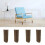 Knitted Chair Leg Socks Black 24pcs 5