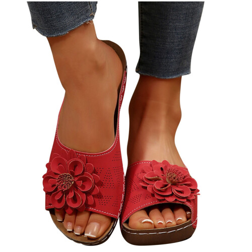 Women's Sandals Comfortable Dressy Red Size 9.5