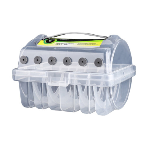 Fishing Tackle Box with 6 Compartments Double-Sided
