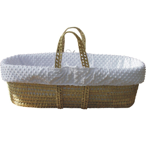 Jillyraff White Cuddlesoft Dimple Fleece Replacement Moses Basket Body Dressing 1