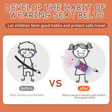 Pinkgarden Car Pillow for Kids Seatbelt Pillow Kids Car Seatbelt Cover