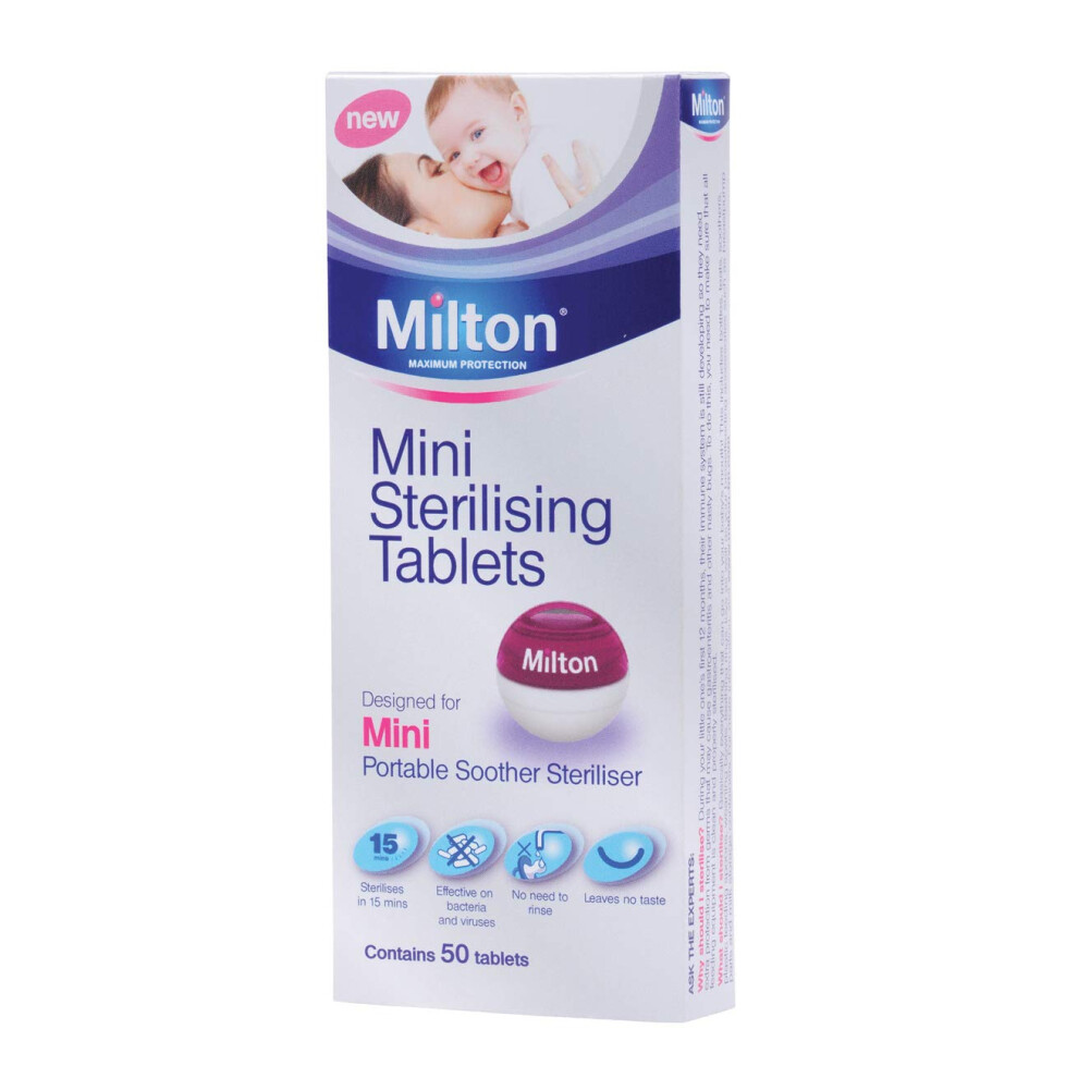 Ditac Milton Mini Portable Soother Pacifier Dummy Steriliser Silver 50Table