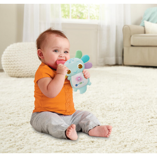 VTech VTech Baby Rainbow Colours Axolotl Teether, Interactive Sensory Toy with Lights 1