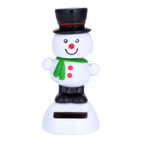 Solar Christmas dancing toy car dashboard bobblehead