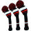 Golf Headcover Knitted Pom Design 3-Pack 2