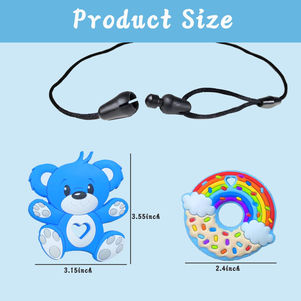 Wandergo Chew Toys For Autistic Children 2 Pack Food Grade Silicone Sensory Che