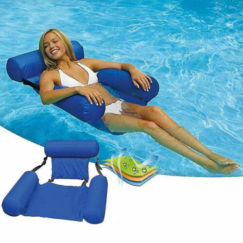Floating Pool Chair Inflatable Water Lounge Orange 1