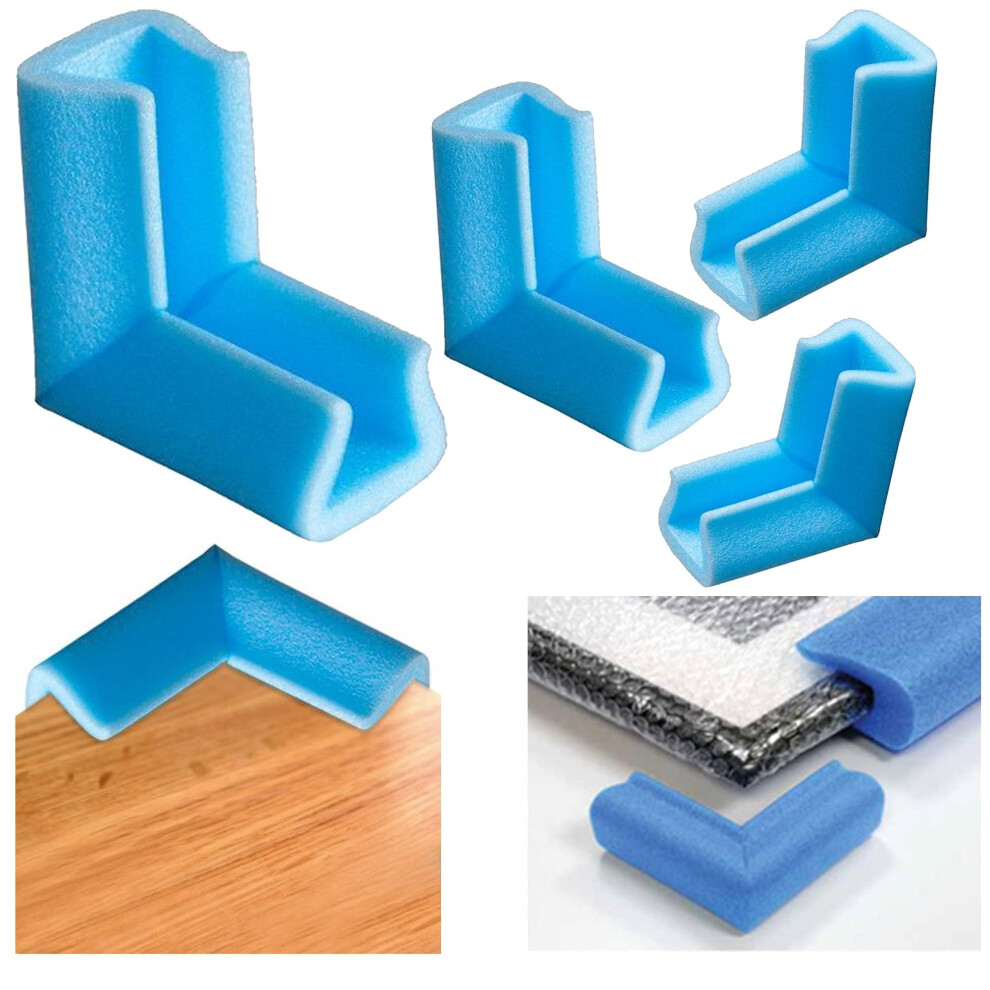 Wellpack Europe Pack 4 Foam Edge Corner Protectors For Furniture Frame