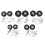 Luggage Bag Replacement Wheels Kit OD 43mm Black 2