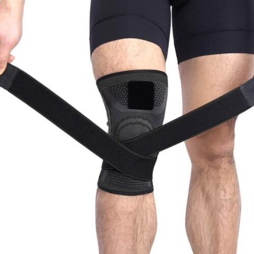 Knee Pads Adjustable Support Black L 1
