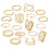 Gold Knuckle Ring Set 18 Pieces 8