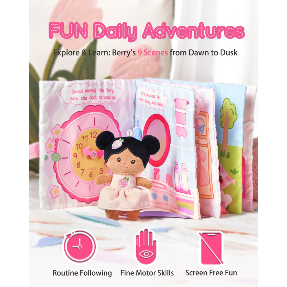 Leyadoll Interactive Sensory Soft Cloth Book Educational Crinkle Quiet