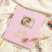 Lanpn Hello Baby Memory Book First 5 Year Keepsake with DIY Window Lin