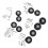 Luggage Bag Replacement Wheels Kit OD 50 mm 4