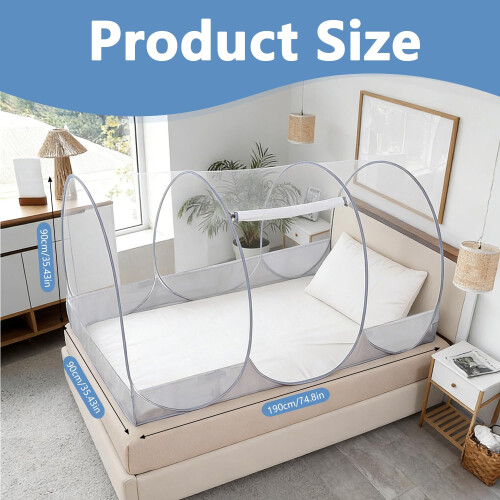 Foldable Mosquito Net Ultra Light Popup Portable Camping Tent with Zip