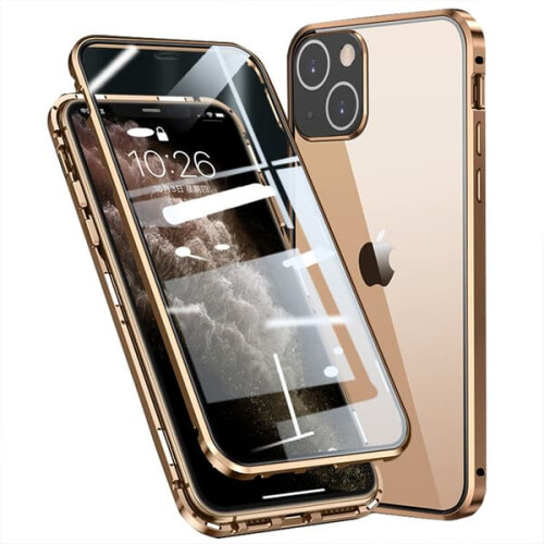 Magnetic Double Case for iPhone 13 Silver 2