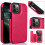 iPhone 13 Pro Max case with card holder red 7