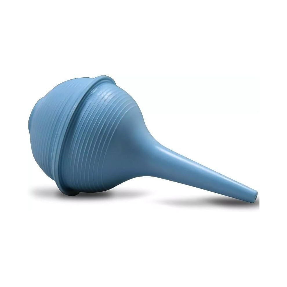 Medical Grade Ear Syringe Bulb 60ml Capacity Soft Rubber Blue 1PCS