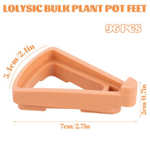 LOLYSIC 96Pcs Plant Pot Feet Triangle Plastic Garden Pot Feet for Plan