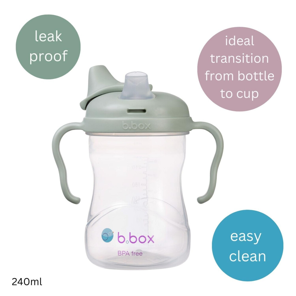 B.box Bbox Spout Cup Toddler Sippy Trainer Cup Spill Proof Soft Silicone Spo