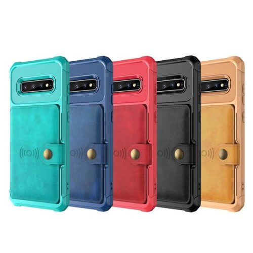 Samsung Galaxy S10+ case with card slot red 1