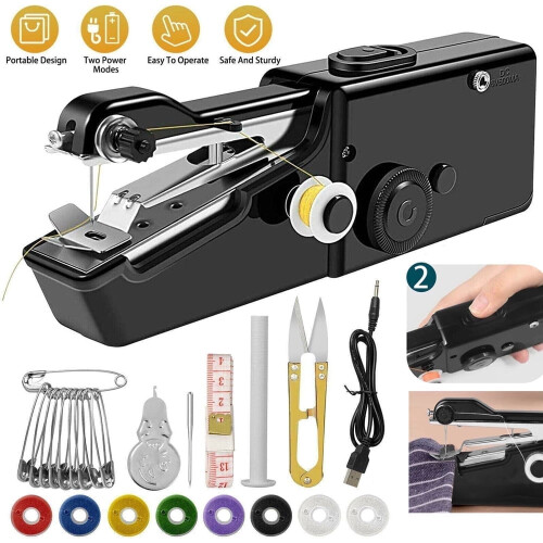 Xhy Electric Handheld Sewing Machine Portable Cordless 1pc