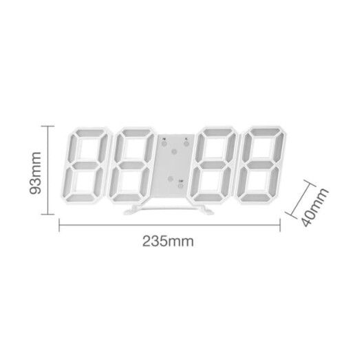 Digital Alarm Clock Black and White 1