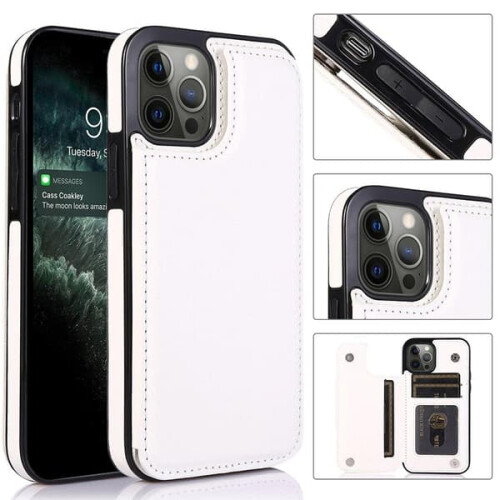iPhone 13 Pro Max case with card holder rose red 1