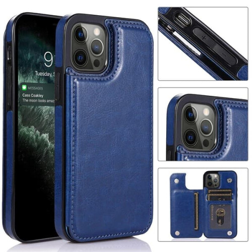 iPhone 13 Pro Max case with card holder rose red 2