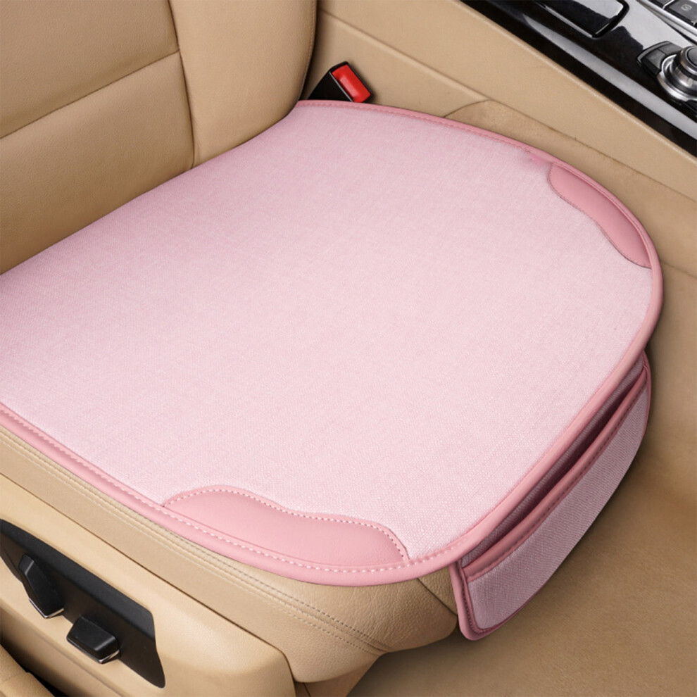 Linen Car Seat Cushion Breathable All-Season Universal Fit 9152228940338