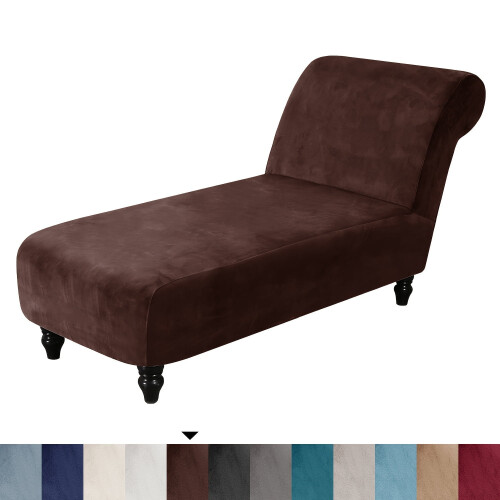 Samtbezug für eine armlose Chaiselongue, Stretch, 1-teilig