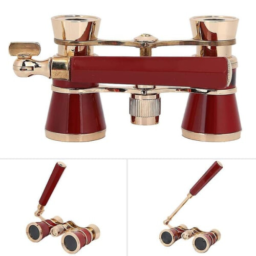 Opera binoculars 3x25 compact lightweight red 1