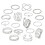 Knuckle Ring Set Black 18 Pieces 6
