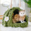 Chenille yarn for crocheting blankets olive green 100g 3