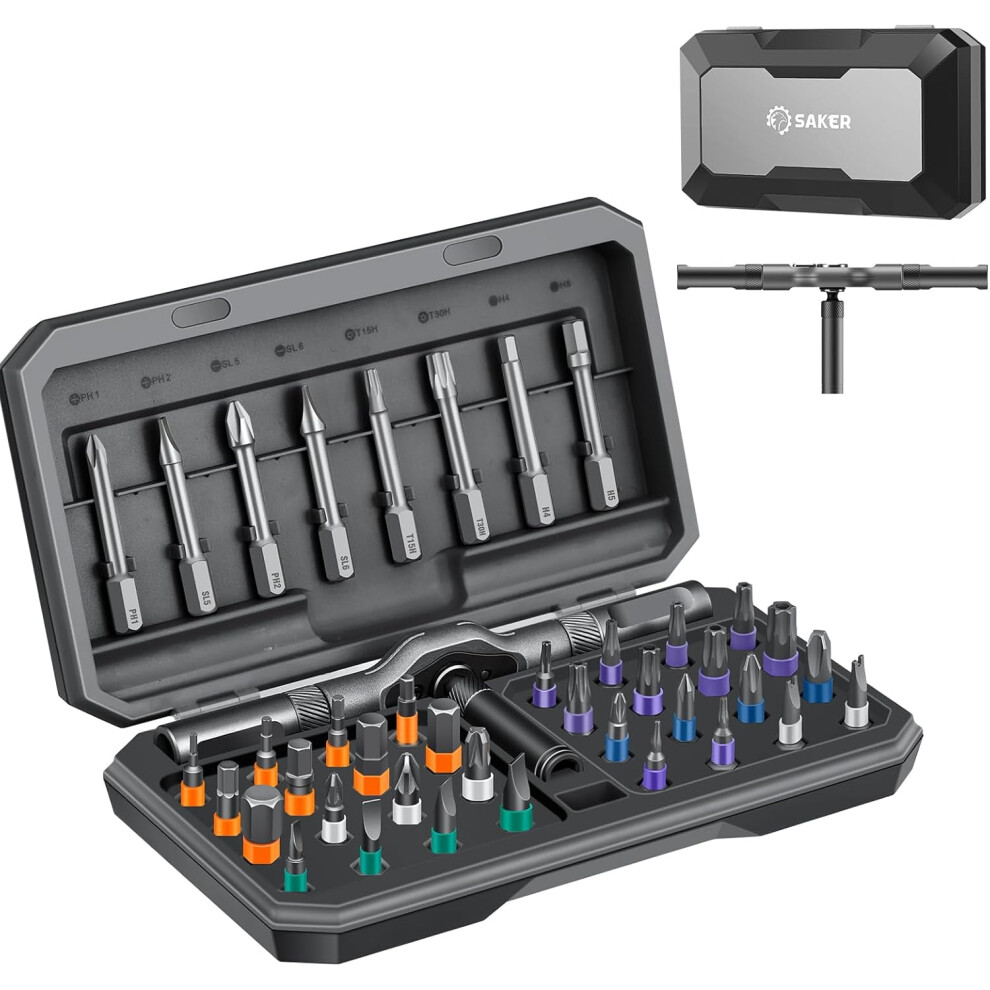 Magnetic Screwdriver Set Grey 42-In-1 With Ratchet 9152228947689