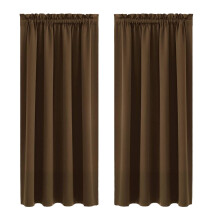 Black Silk Curtains for Bedroom and Kitchen Heat Insulation