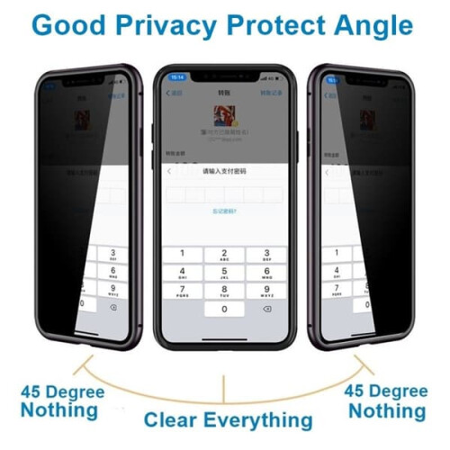 Privacy Magnetic Case for iPhone 13 Pro Max Silver 2