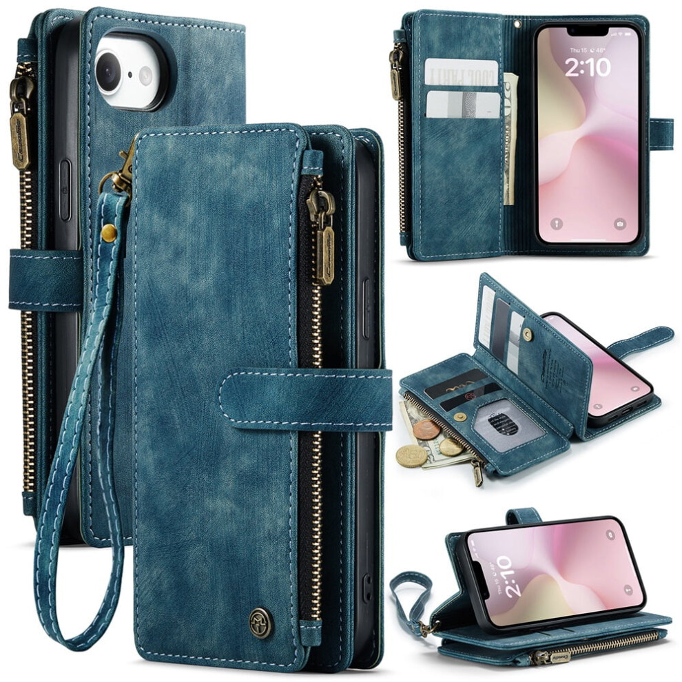 Caseme Wallet Case For Iphone 16E Pu Leather Magnetic Flip 9152228954762