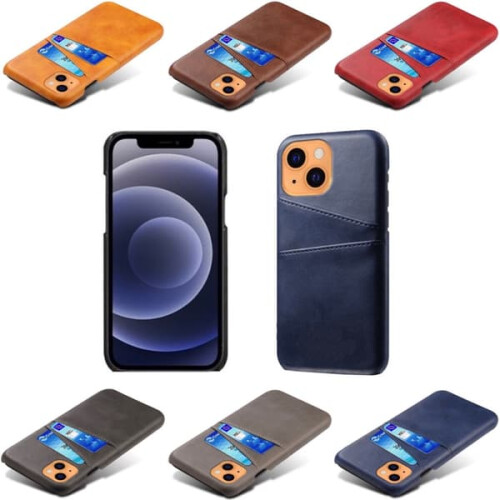 iPhone 13 card holder case with charging port cutout - Grey 1