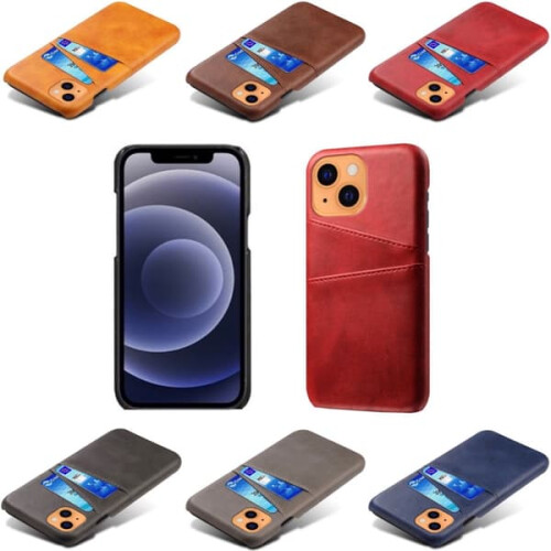 iPhone 13 card holder case with charging port cutout - Grey 2