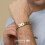 Stainless Steel Link Bracelet with Petit Piqué Pattern - 4