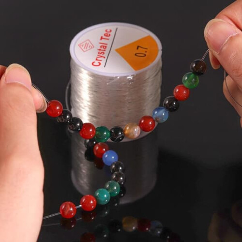 Transparent elastic thread for jewelry making 100m 0.6mm 2