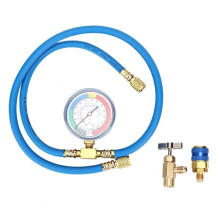 Refrigerant Charging Hose R134A with Gauge Automotive AC Refill Kit Pressure Measuring Tool for Car Air Repair