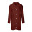 Damesvest met capuchon, plus size, wijnrode wintertrui 3
