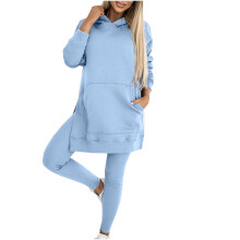 Women's Hoodie and Leggings Set Blue 2-Piece