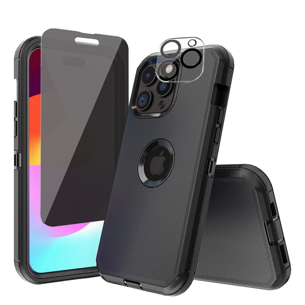 Iphone 15 Pro Case With Privacy Screen And Lens Protector 9170372500581