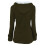 Dames winterjas met capuchon, effen groen en gewatteerd 3