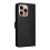 Capa multifuncional compatível com iPhone 16 Pro com 3 compartimentos para cartões - Capa de couro preta 3