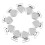 Metal Heart-Shaped Pacifier Holder Clips 10 pcs 3